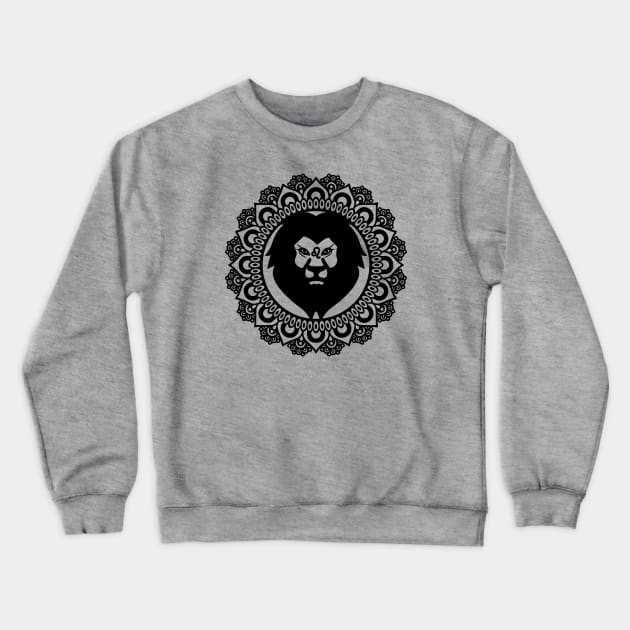 Leo Lion Zodiac Mandala Crewneck Sweatshirt by LaurenElin